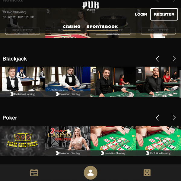 Pub Casino Blackjack and Poker