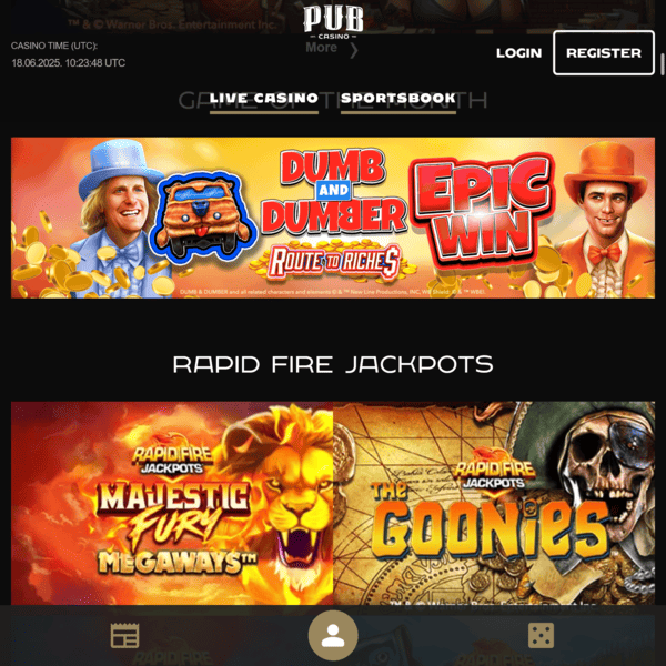 Pub Casino Rapid Fire Jackpots